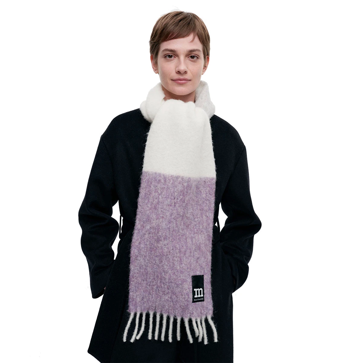 Marimekko Aamulainen Lilac / Grey / Off-White Scarf 3 Marimekko Aamulainen Lilac / Grey / Off-White Scarf - Image 3