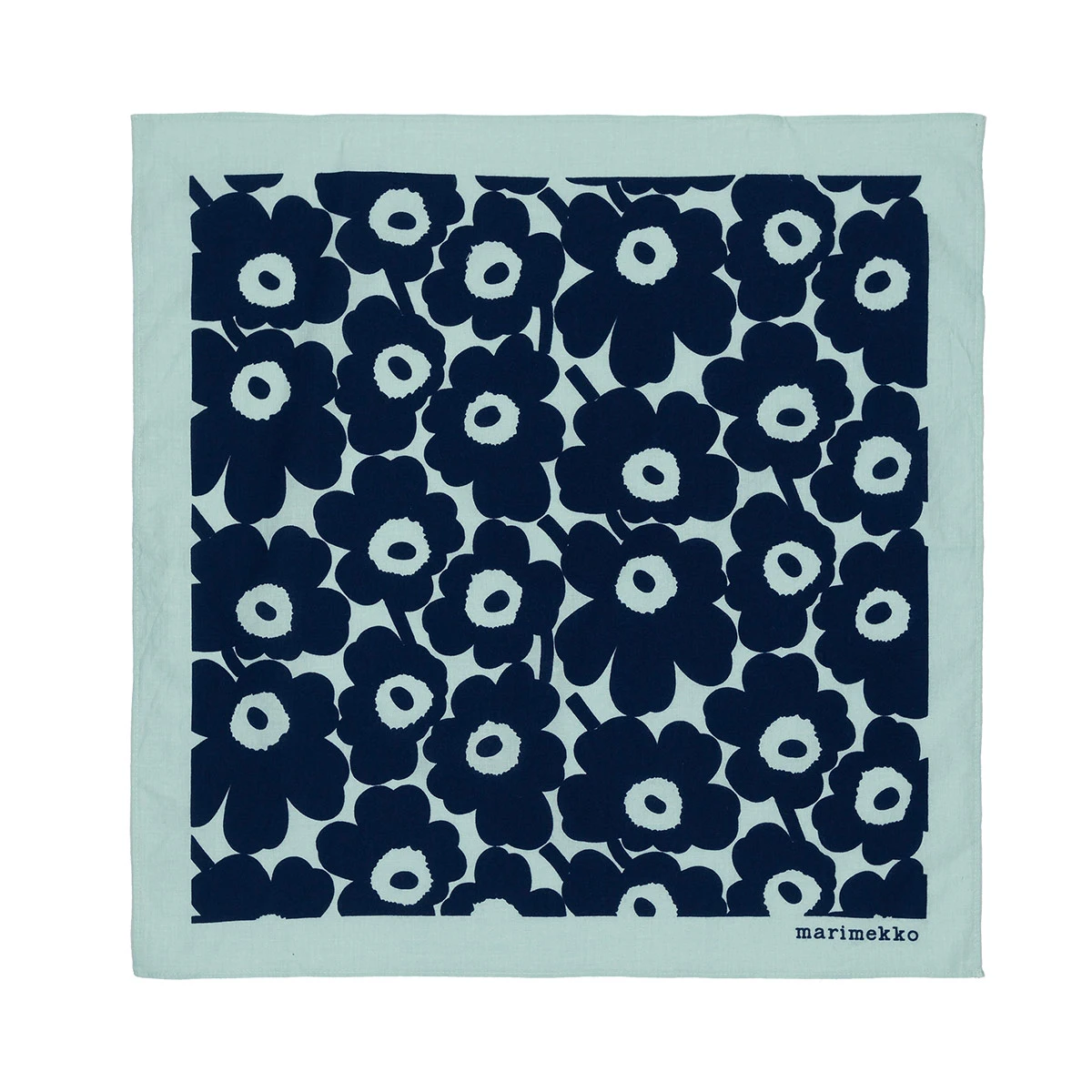 Marimekko Astrilli Blue / Navy Unikko Scarf 1 Marimekko Astrilli Blue / Navy Unikko Scarf