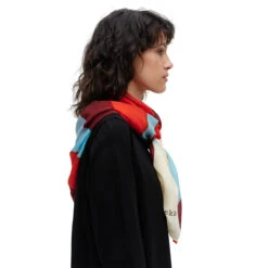 Marimekko Astrilli Blue / Red / Beige Ihastuttava Scarf