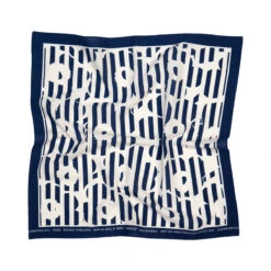 Marimekko Astrilli Tasaraita Navy / White Unikko Scarf