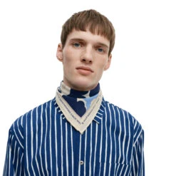 Marimekko Astrilli Unikko Light Blue / Navy Scarf