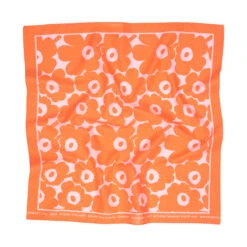Marimekko Astrilli Unikko Orange / Pink Scarf