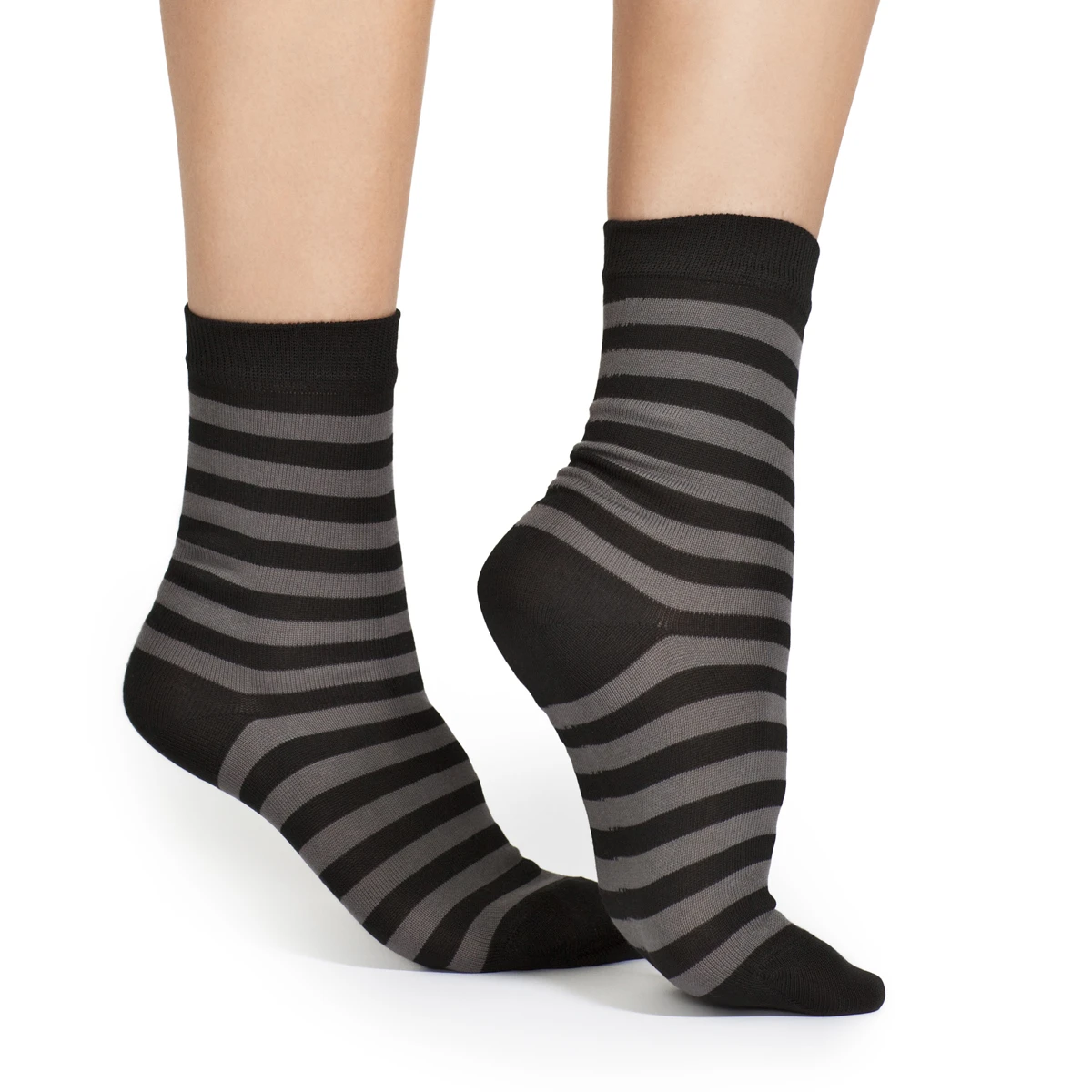 Marimekko Black/Grey Striped Sock 1 Marimekko Black/Grey Striped Sock