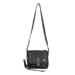 Marimekko Solid Black / Unikko Mini Messenger Bag 7 Marimekko Solid Black / Unikko Mini Messenger Bag -Marimekko Shop marimekko black mini messenger solid bag unikko strap 29