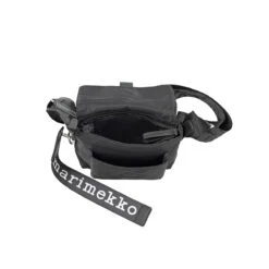 Marimekko Solid Black / Unikko Mini Messenger Bag 9 Marimekko Solid Black / Unikko Mini Messenger Bag -Marimekko Shop marimekko black mini messenger solid bag unikko strap 30