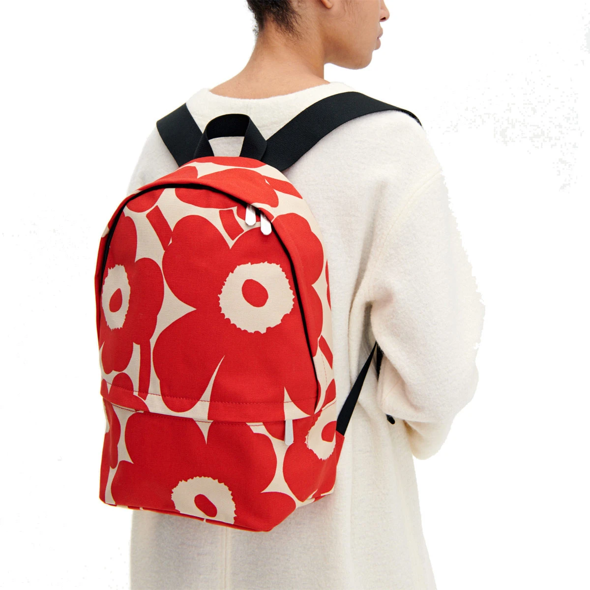Marimekko Enni Unikko Beige / Red Backpack