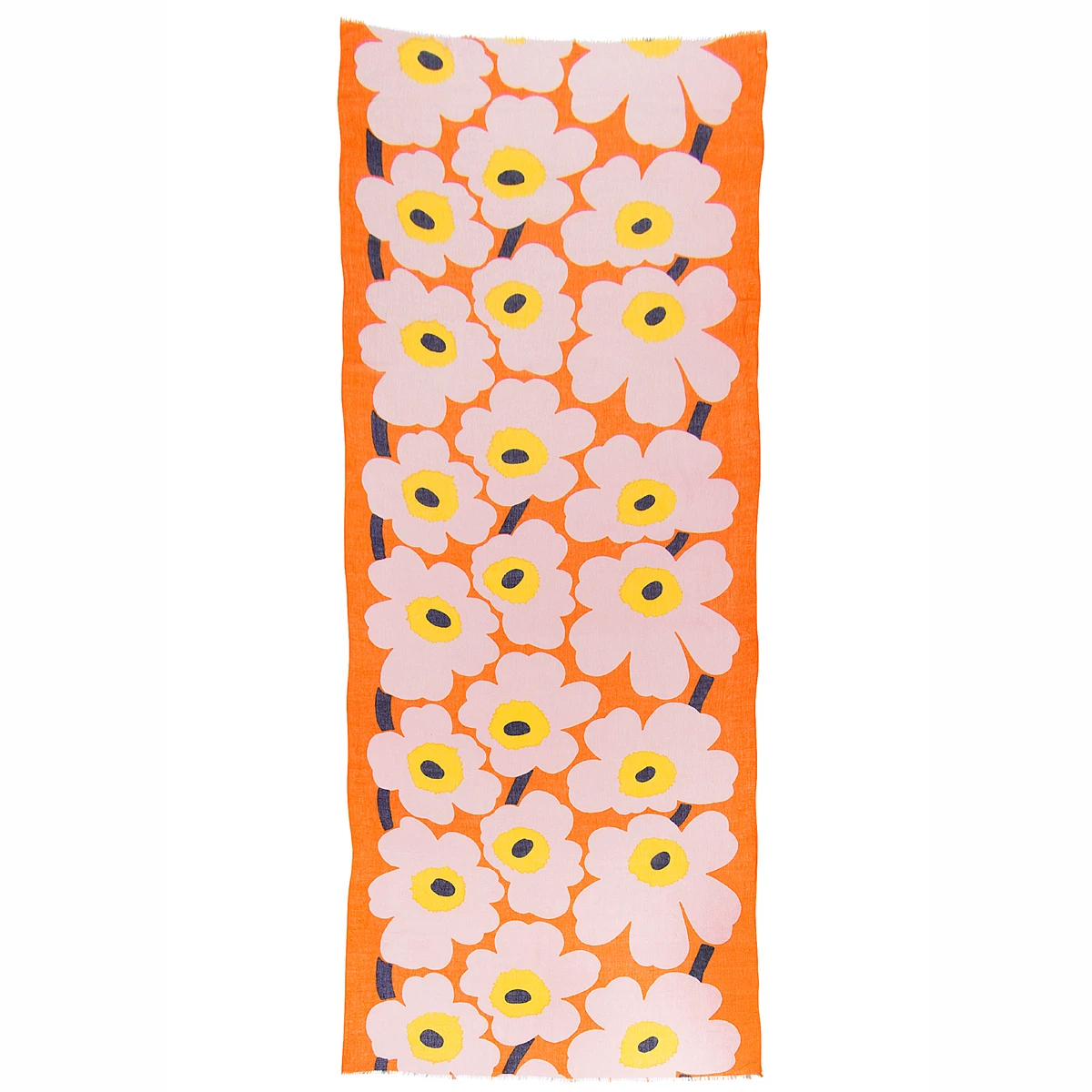 Marimekko Fiorina Unikko Orange / Pink Scarf 1 Marimekko Fiorina Unikko Orange / Pink Scarf
