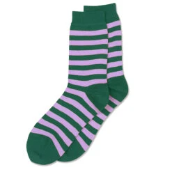 Marimekko Green / Lilac Striped Socks
