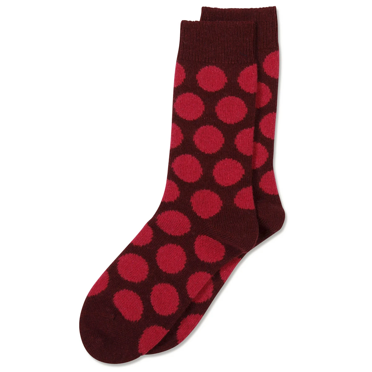 Marimekko Gruppo Dot Burgundy / Pink Wool Socks 1 Marimekko Gruppo Dot Burgundy / Pink Wool Socks