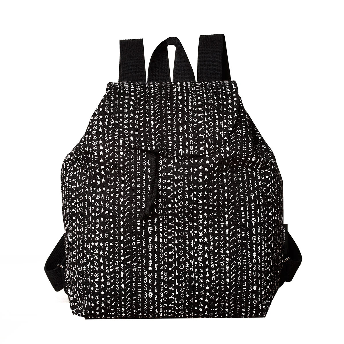 Marimekko Hamppu Black / White Erika Backpack 1 Marimekko Hamppu Black / White Erika Backpack
