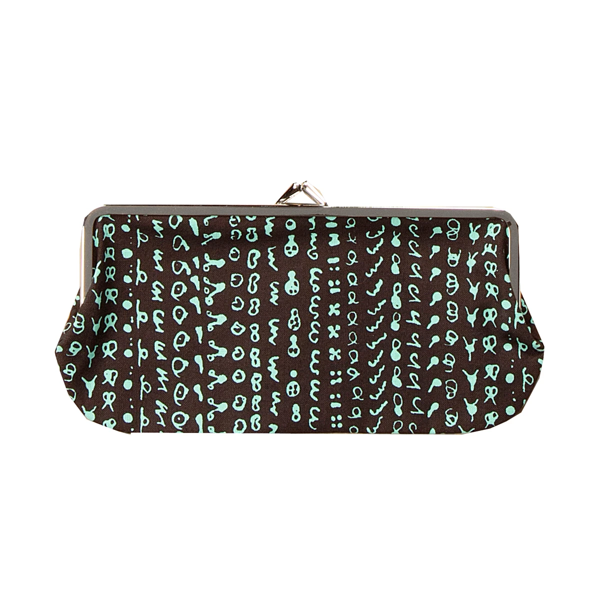 Marimekko Hamppu Brown / Turquoise Eyeglass Case 1 Marimekko Hamppu Brown / Turquoise Eyeglass Case
