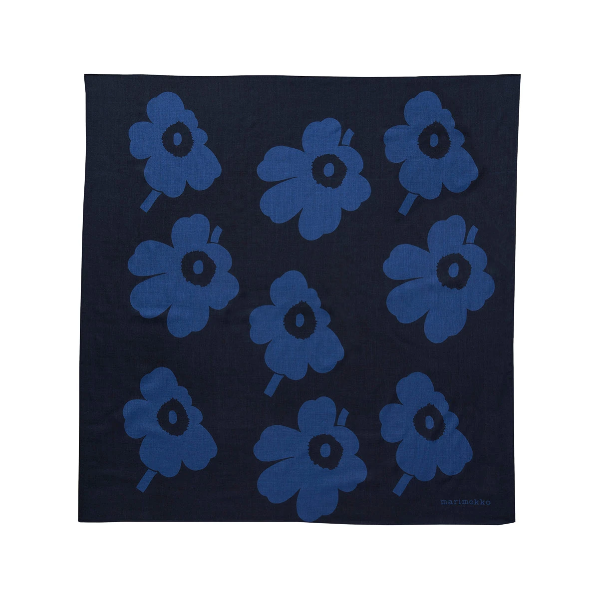 Marimekko Ihastuttava Juhla Unikko Blue Scarf 1 Marimekko Ihastuttava Juhla Unikko Blue Scarf