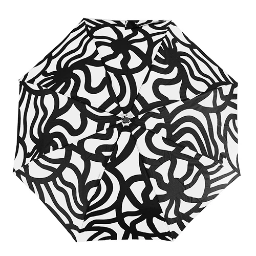 Marimekko Joonas White/Black Lux Umbrella 3 Marimekko Joonas White/Black Lux Umbrella - Image 3
