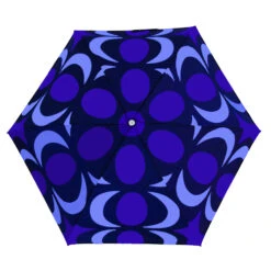 Marimekko Kaivo Blue Mini Auto Umbrella