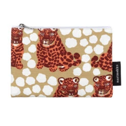 Marimekko Kaksoset Beige / Apricot / Maroon Kaika Zip Pouch -Marimekko Shop marimekko kaksoset zip pouch 54