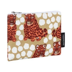 Marimekko Kaksoset Beige / Apricot / Maroon Kaika Zip Pouch -Marimekko Shop marimekko kaksoset zip pouch 55