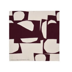 Marimekko Lauhtua Konkelo Burgundy / White Scarf