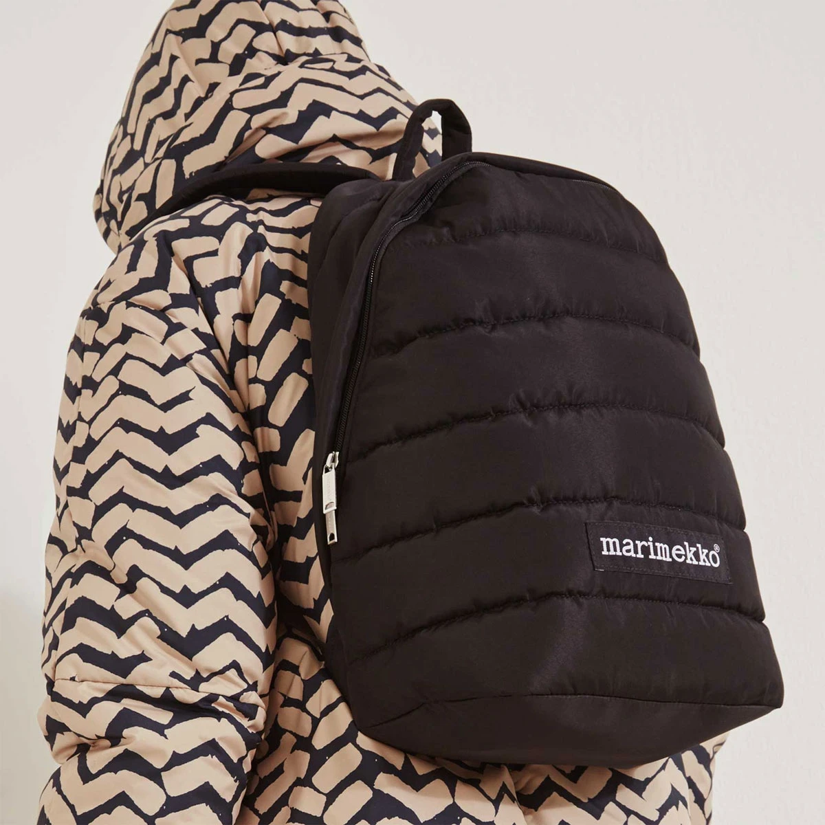 Marimekko Lolly Black Backpack 2 Marimekko Lolly Black Backpack - Image 2