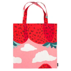 Marimekko Mansikkavuoret Pink / Red Tote Bag