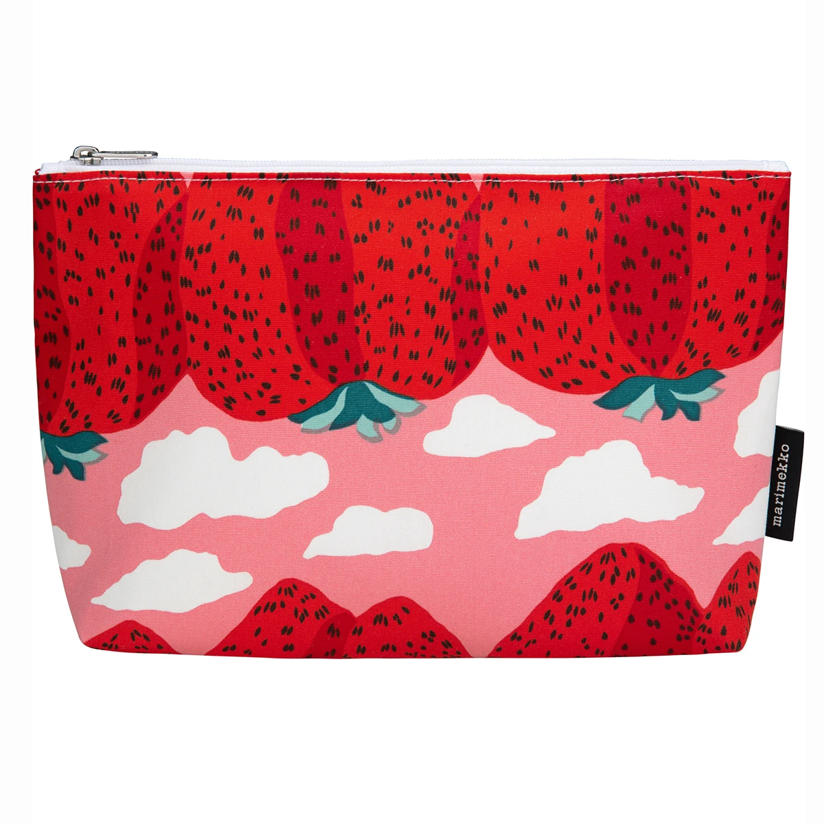 Marimekko Mansikkavuoret Pink / Red Relle Cosmetic Bag 2 Marimekko Mansikkavuoret Pink / Red Relle Cosmetic Bag - Image 2