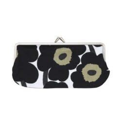 Marimekko Mini Unikko Black Eyeglass Case
