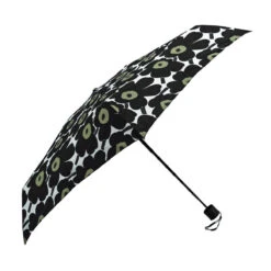 Marimekko Mini-Unikko Black Mini-Manual Umbrella