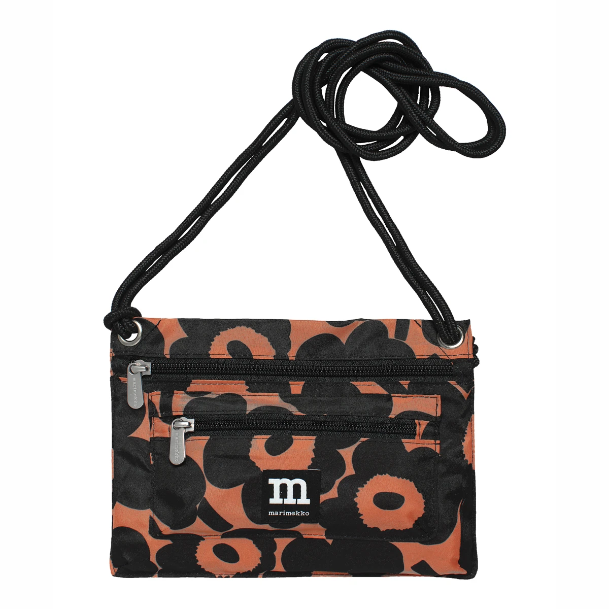 Marimekko Mini Unikko Brown / Black Smart Travelbag 2 Marimekko Mini Unikko Brown / Black Smart Travelbag - Image 2