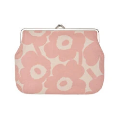 Marimekko Mini Unikko Cotton / Light Pink Large Coin Purse