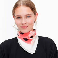 Marimekko Mini Unikko Pink / Peach Taisa Scarf