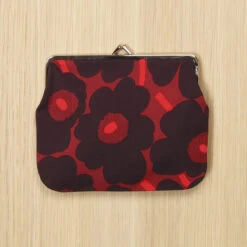 Marimekko Mini Unikko Red / Plum Large Coin Purse