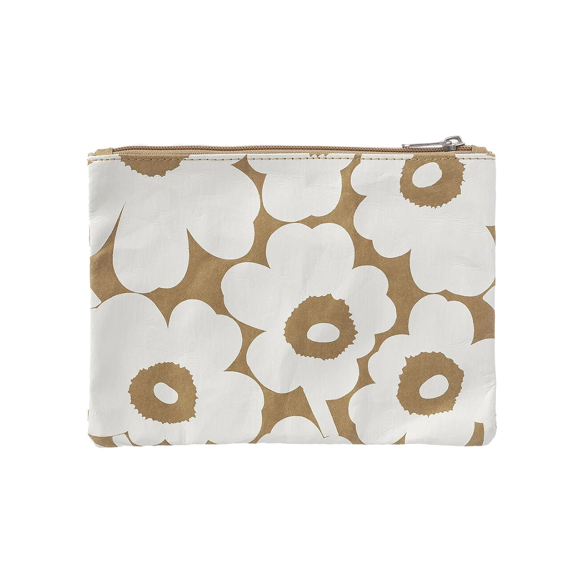 Marimekko Mini Unikko White / Brown Pouch 1 Marimekko Mini Unikko White / Brown Pouch