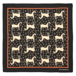 Marimekko Musta Tamma Black / Beige / Peach Josina Scarf 5 Marimekko Musta Tamma Black / Beige / Peach Josina Scarf -Marimekko Shop marimekko musta tamma black beige orange josina scarf 30
