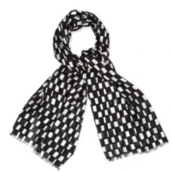 Marimekko Noppa Black / White Scarf