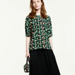 Marimekko Nurmi Black / Pink / Green Heli Bag -Marimekko Shop marimekko nurmi black pink green heli bag 72