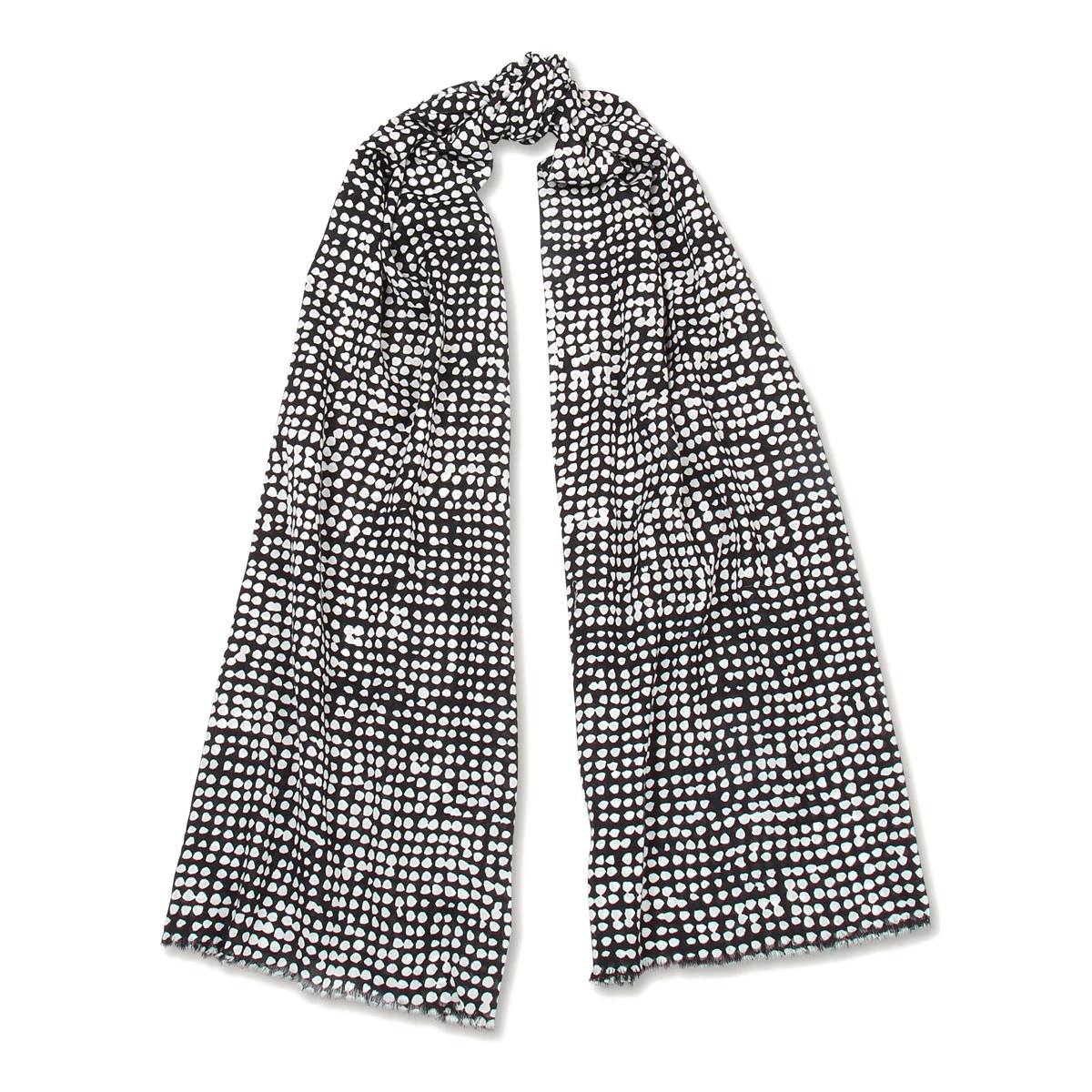 Marimekko Orkanen Black / White Koton Scarf 1 Marimekko Orkanen Black / White Koton Scarf