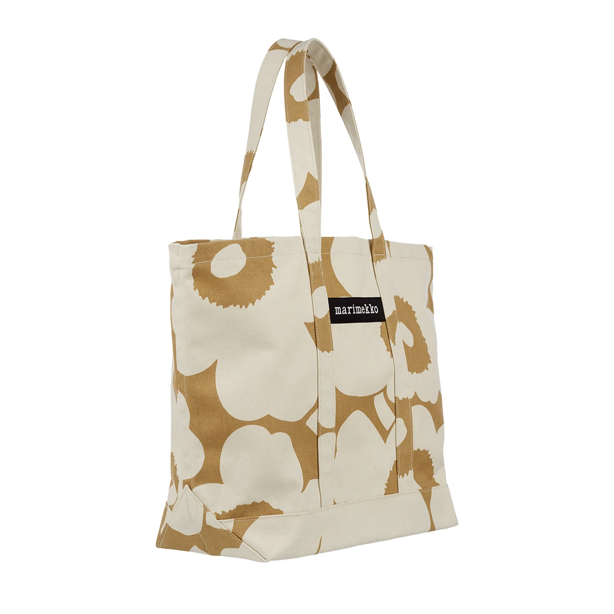 Marimekko Peruskassi Unikko Gold / Canvas Large Tote 2 Marimekko Peruskassi Unikko Gold / Canvas Large Tote - Image 2