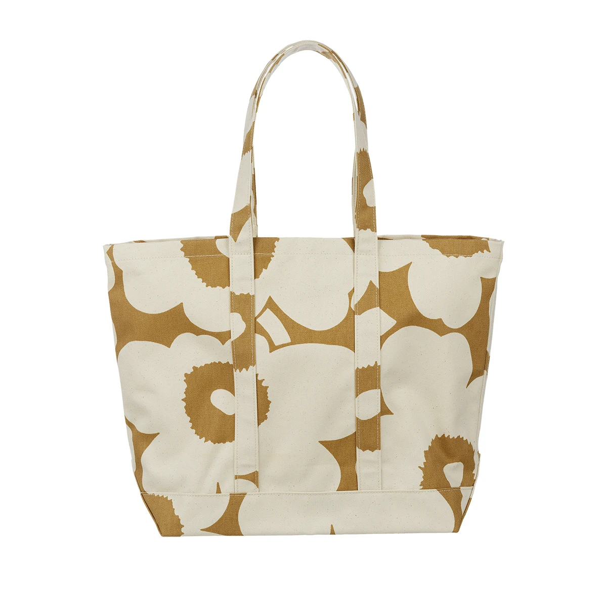 Marimekko Peruskassi Unikko Gold / Canvas Large Tote 1 Marimekko Peruskassi Unikko Gold / Canvas Large Tote