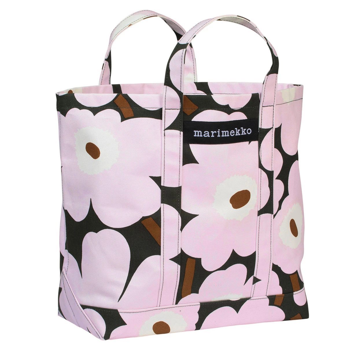 Marimekko Unikko Lilac / Brown Peruskassi Bag 2 Marimekko Unikko Lilac / Brown Peruskassi Bag - Image 2