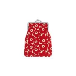 Marimekko Pieni Unikko Beige / Red Coin Purse
