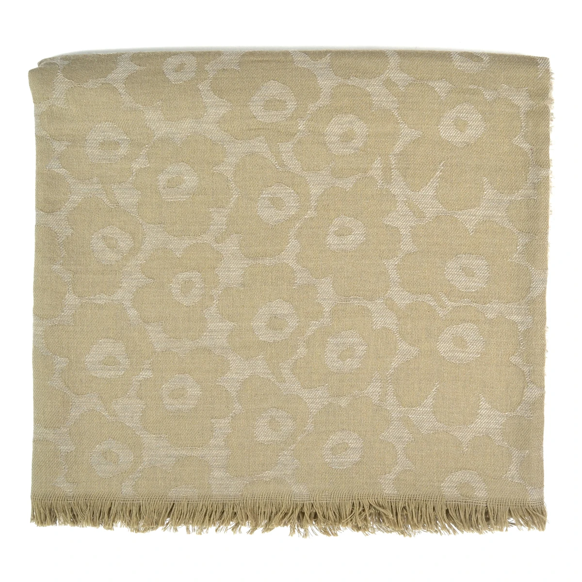 Marimekko Pieni Unikko Beige Tuire Scarf 1 Marimekko Pieni Unikko Beige Tuire Scarf