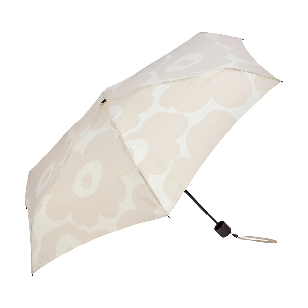 Marimekko Pieni Unikko Cream / White Mini Manual Umbrella 2 Marimekko Pieni Unikko Cream / White Mini Manual Umbrella - Image 2