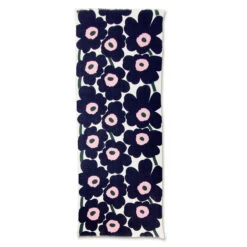 Marimekko Pieni Unikko Navy / Pink / Green Koton Scarf