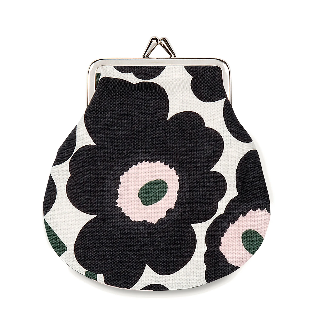 Marimekko Unikko Off-White / Pink / Dark Green Coin Purse 1 Marimekko Unikko Off-White / Pink / Dark Green Coin Purse