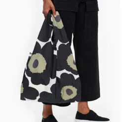 Marimekko Pieni Unikko White / Black / Green Smartbag -Marimekko Shop marimekko pieni unikko white black green smartbag 18