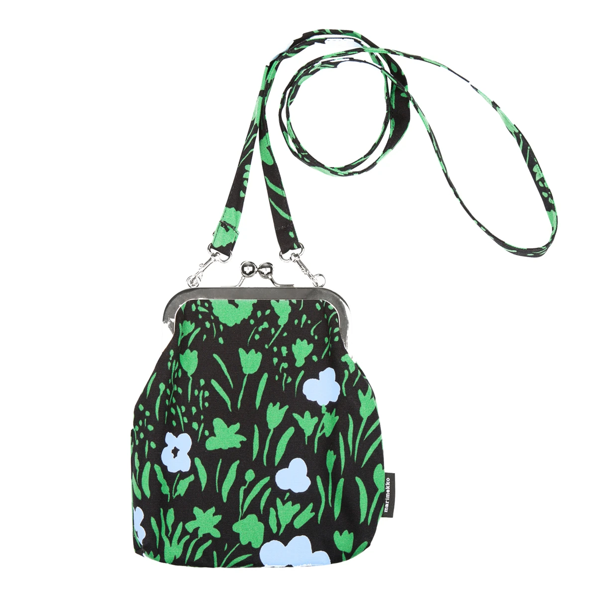 Marimekko Pikkulempi Black / Green / Blue Roosa Purse 2 Marimekko Pikkulempi Black / Green / Blue Roosa Purse - Image 2