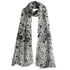 Marimekko Pikkulempi Ivory / Black Fiore Scarf 5 Marimekko Pikkulempi Ivory / Black Fiore Scarf -Marimekko Shop marimekko pikkulempi ivory black fiore scarf 35