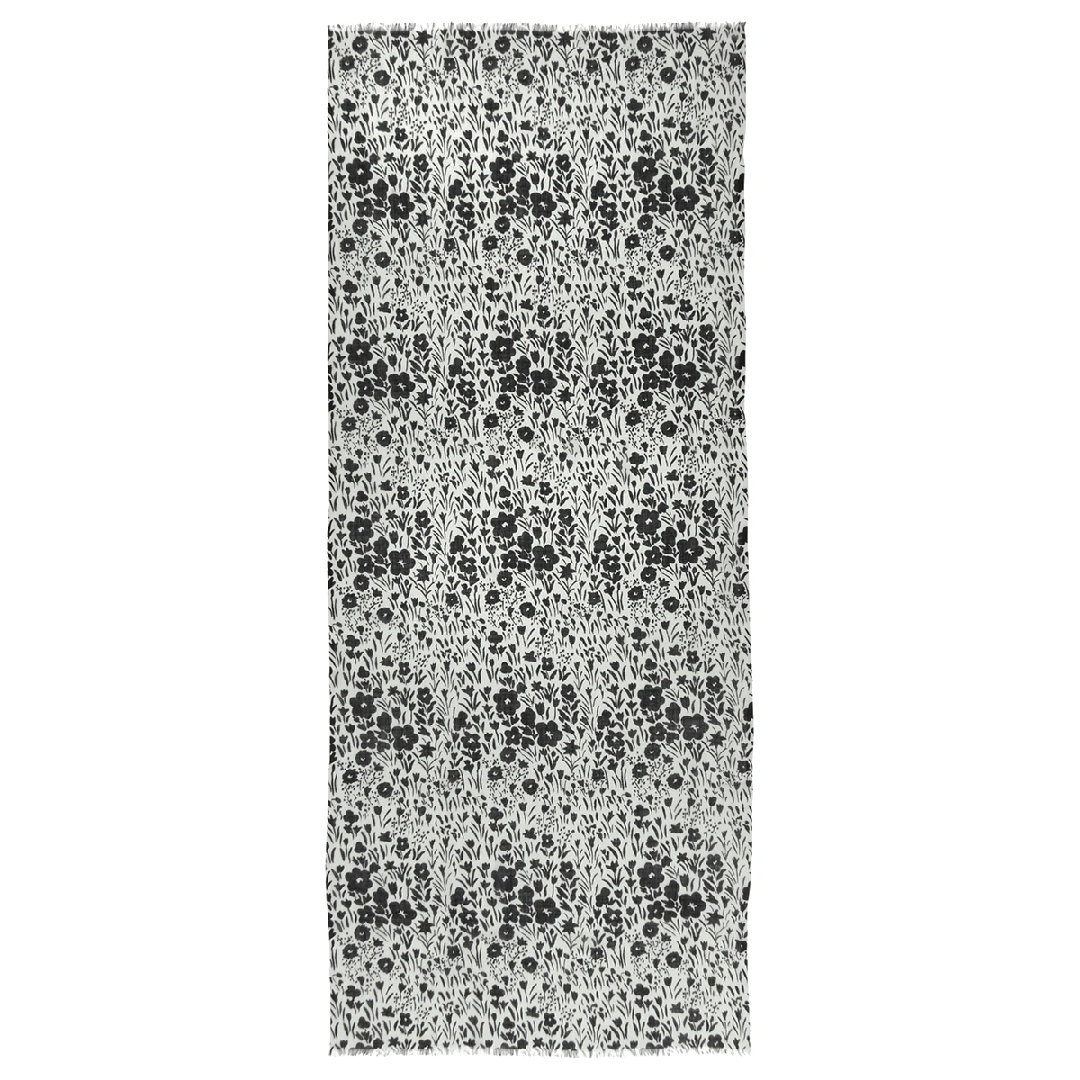 Marimekko Pikkulempi Ivory / Black Fiore Scarf 2 Marimekko Pikkulempi Ivory / Black Fiore Scarf - Image 2
