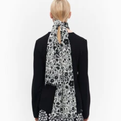 Marimekko Pikkulempi Ivory / Black Fiore Scarf