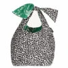 Marimekko Pitka Ikava Black / White / Green Kassi Bag