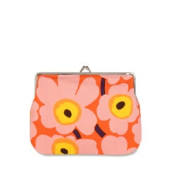 Marimekko Unikko Orange / Pink Large Coin Purse
